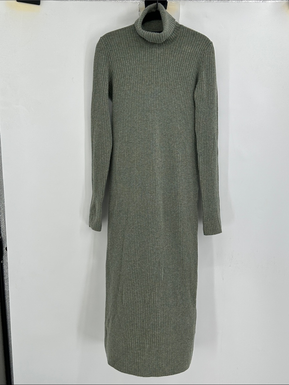 Ralph Lauren Blue Label Ribbed Turtleneck Cashmere/Wool Blend Long Dress Medium
